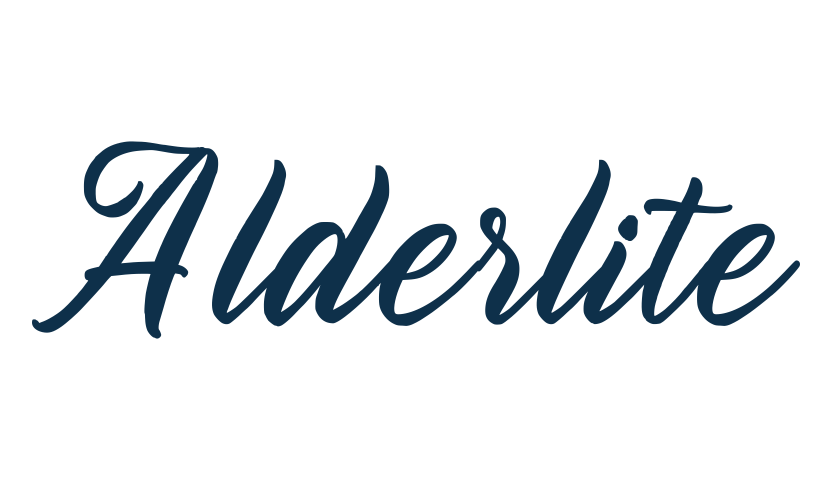 Alderlite, calligraphy font preview