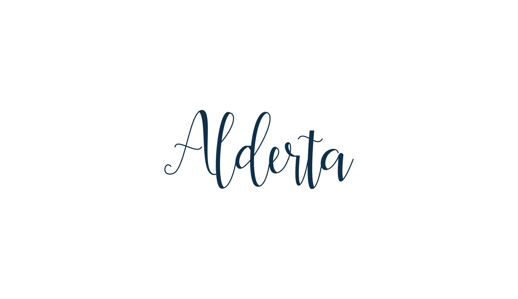 Alderta, calligraphy font preview