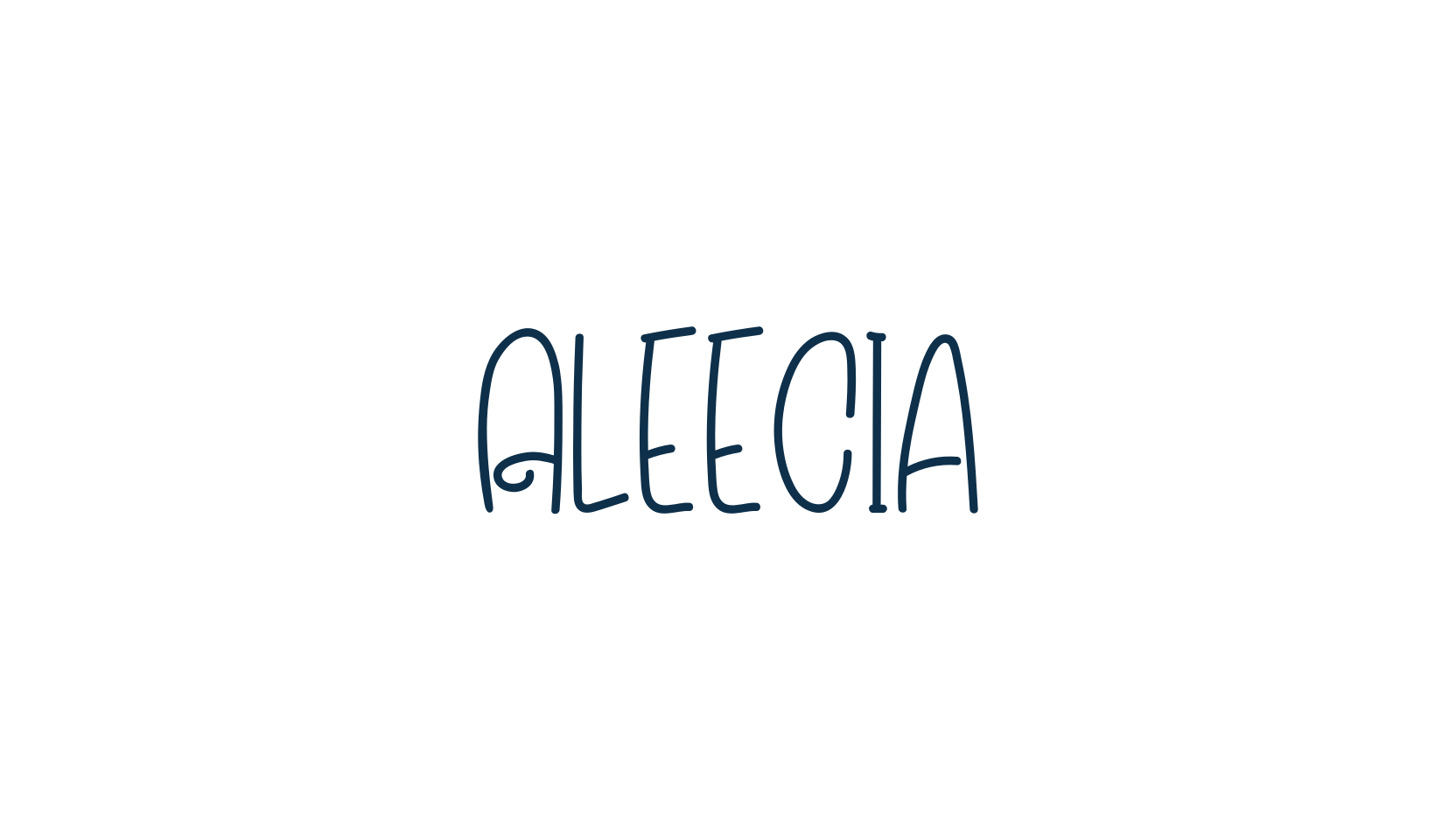 Aleecia, fancy various decorative font preview
