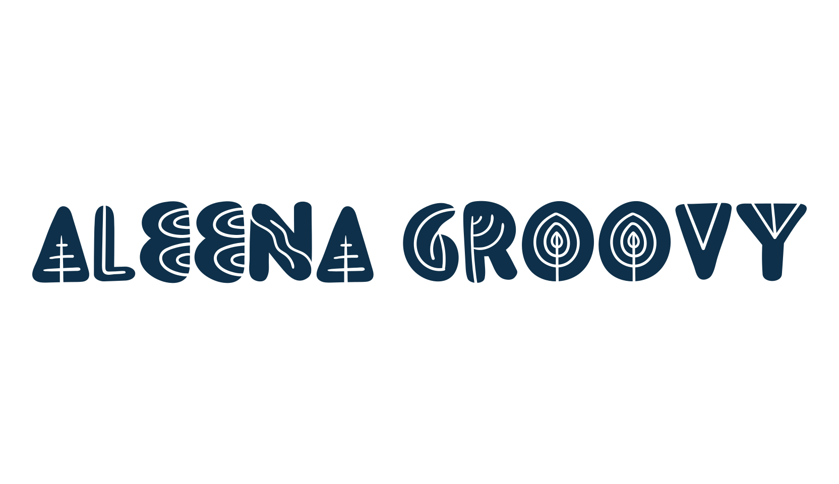 Aleena Groovy, fancy decorative font preview