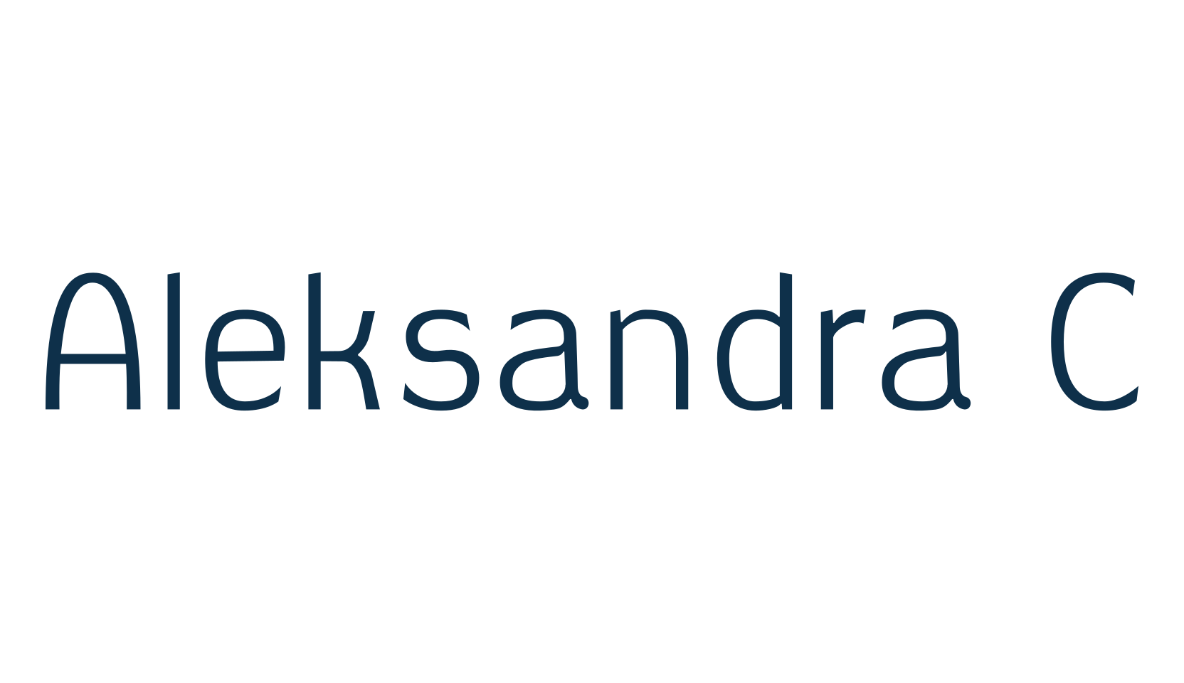 Aleksandra C, basic sans serif font preview