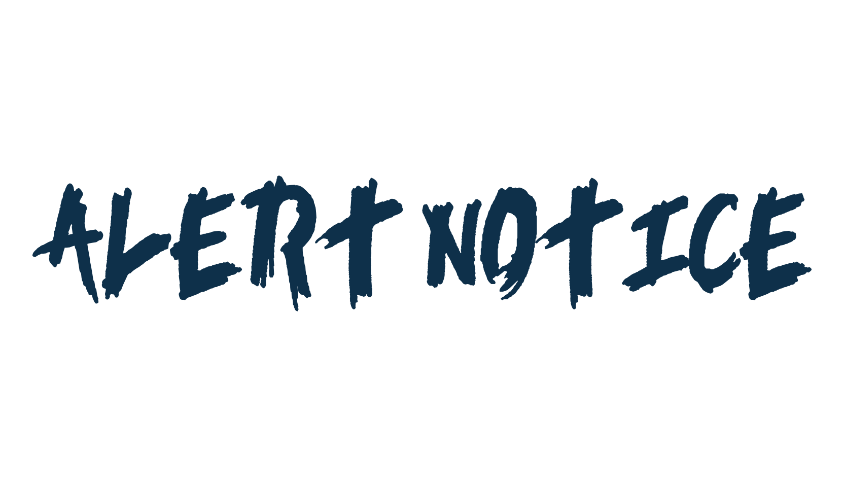 Alert Notice, brush font preview
