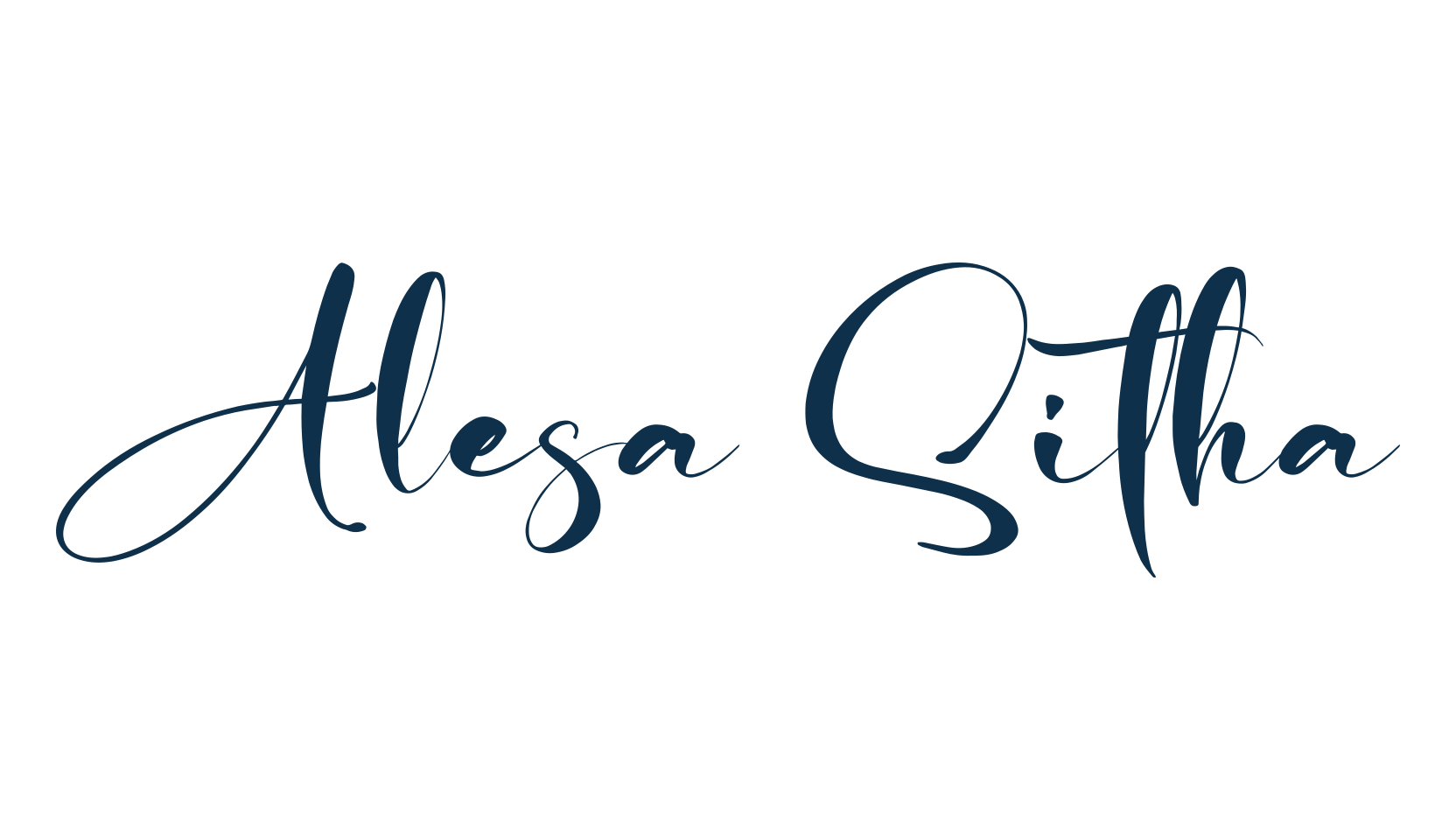 Alesa Sitha, calligraphy font preview