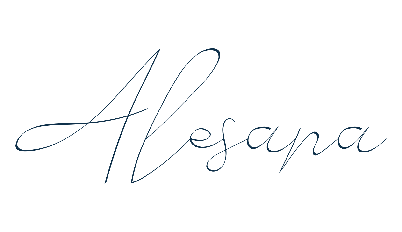 Alesana, handwriting font preview