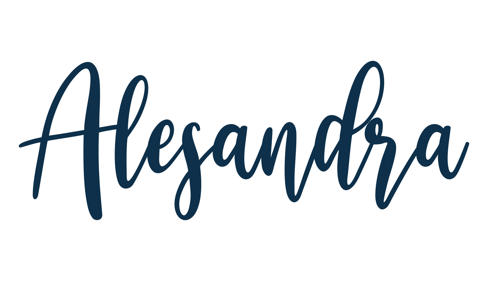 Alesandra, calligraphy font preview
