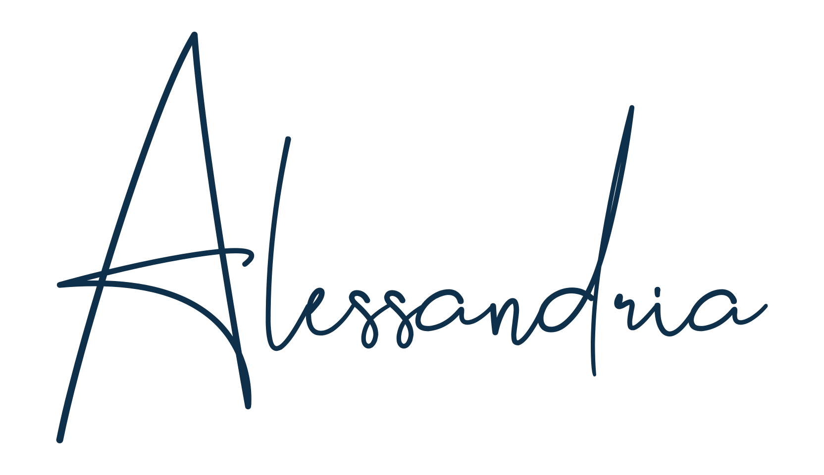 Alessandria, handwriting font preview