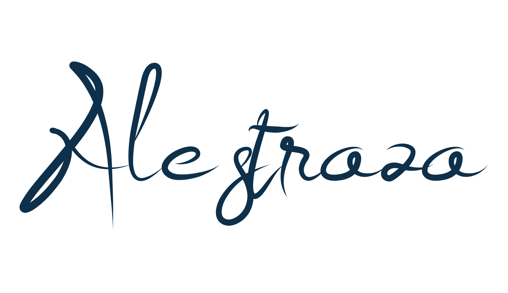 Alestraza, calligraphy font preview