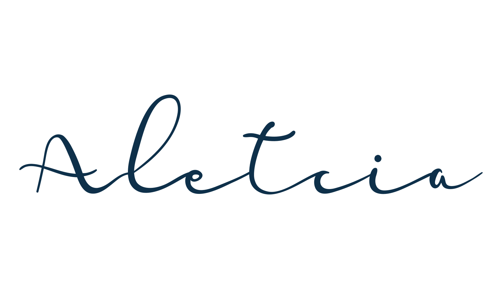Aletcia, handwriting font preview