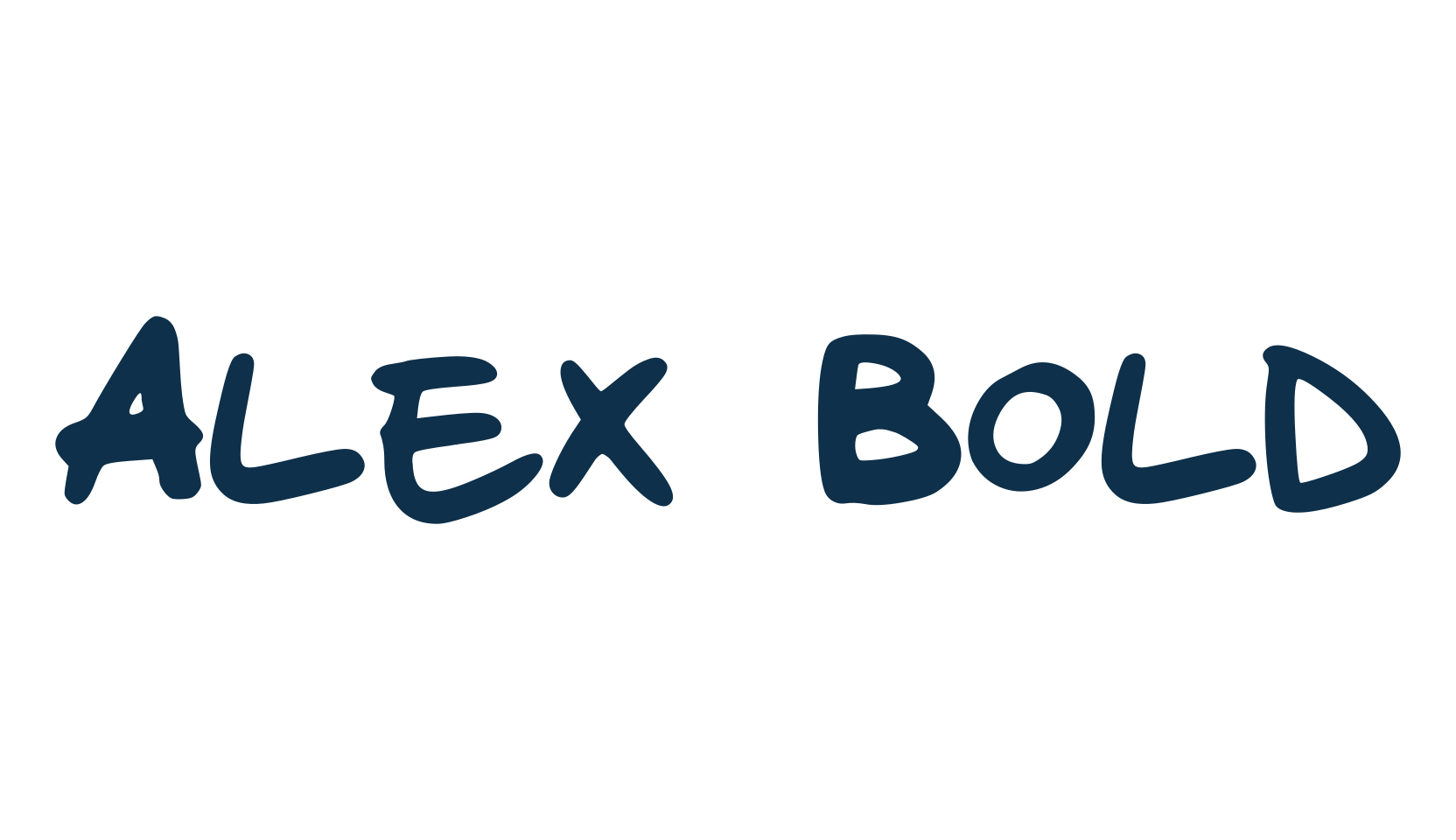 Alex Bold, fancy cartoon decorative comic font preview