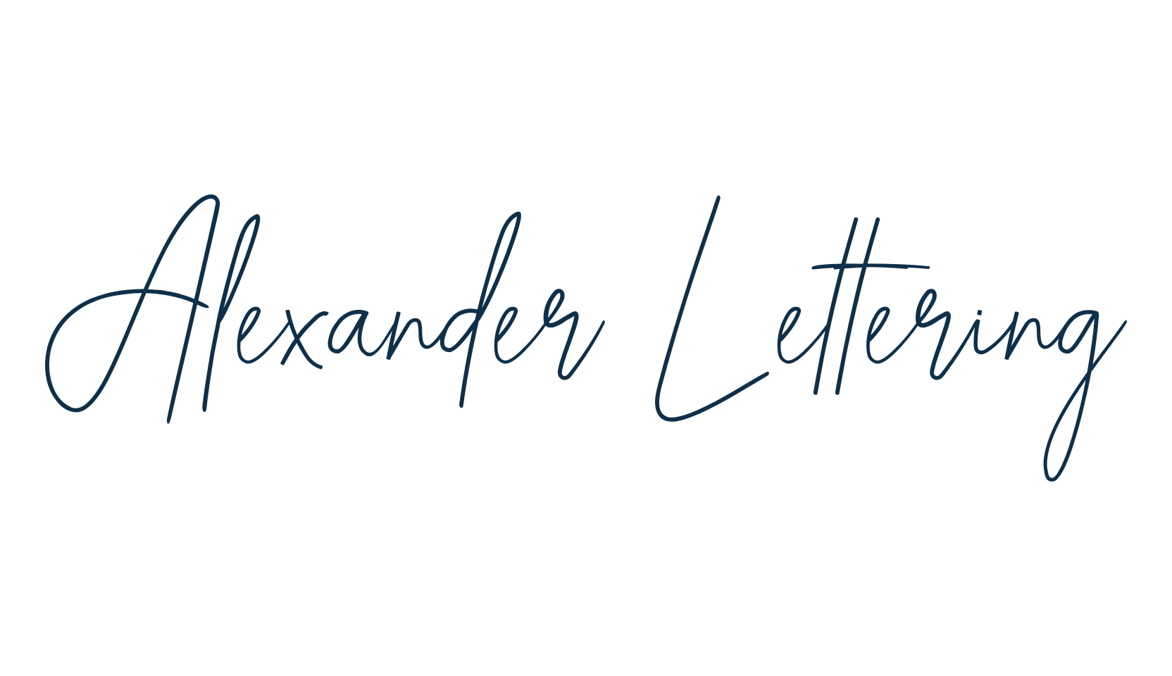 Alexander Lettering, script handwritten fancy decorative calligraphy font preview