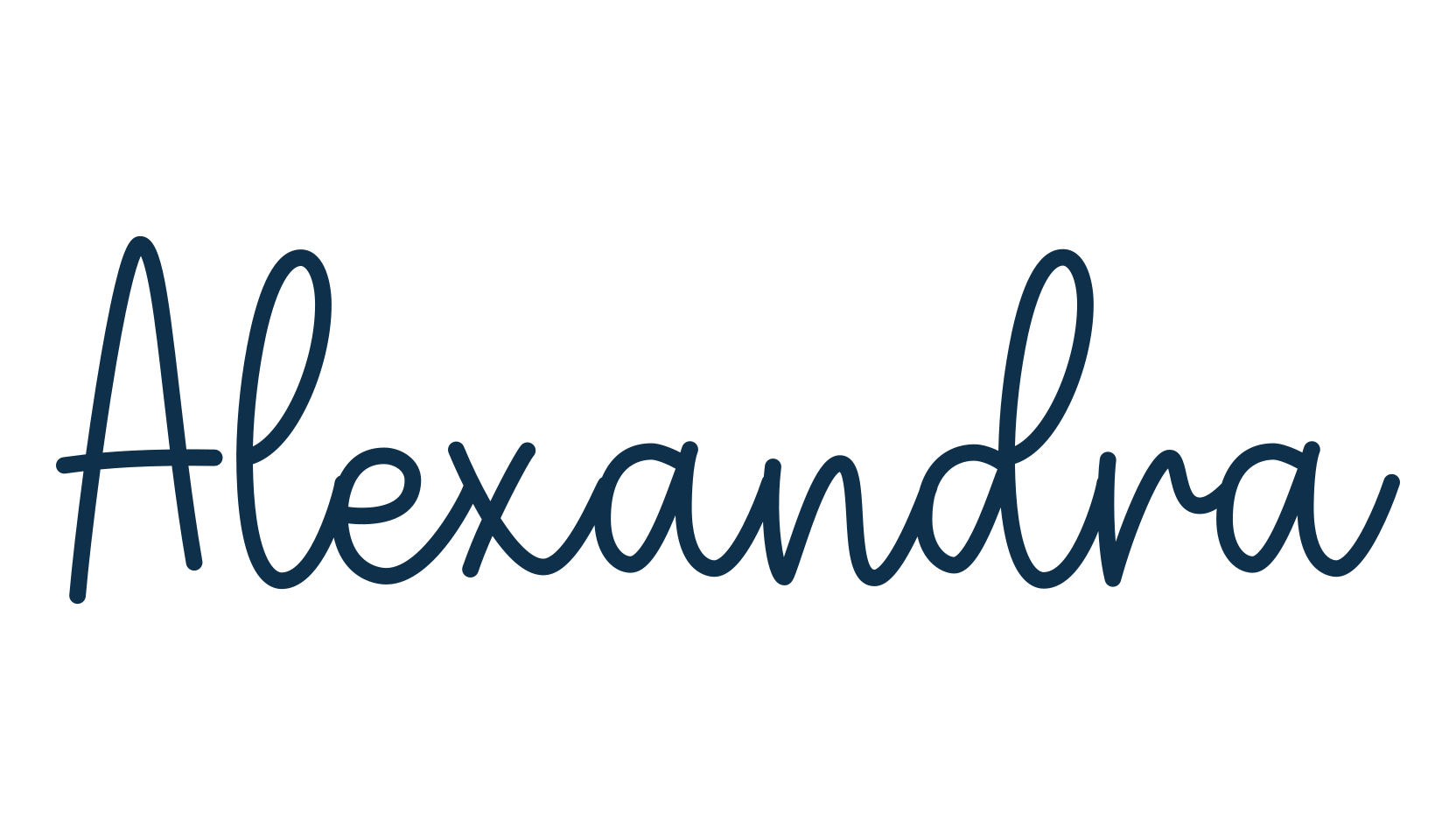 Alexandra (alexandra-6), handwriting font preview