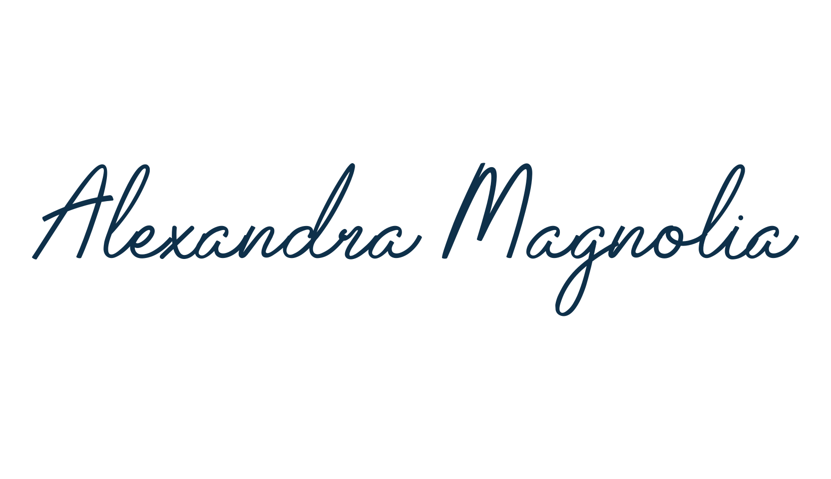 Alexandra Magnolia, script handwritten fancy decorative calligraphy font preview