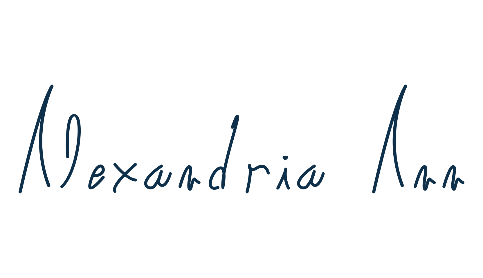 Alexandria Ann, script handwritten fancy decorative calligraphy font preview