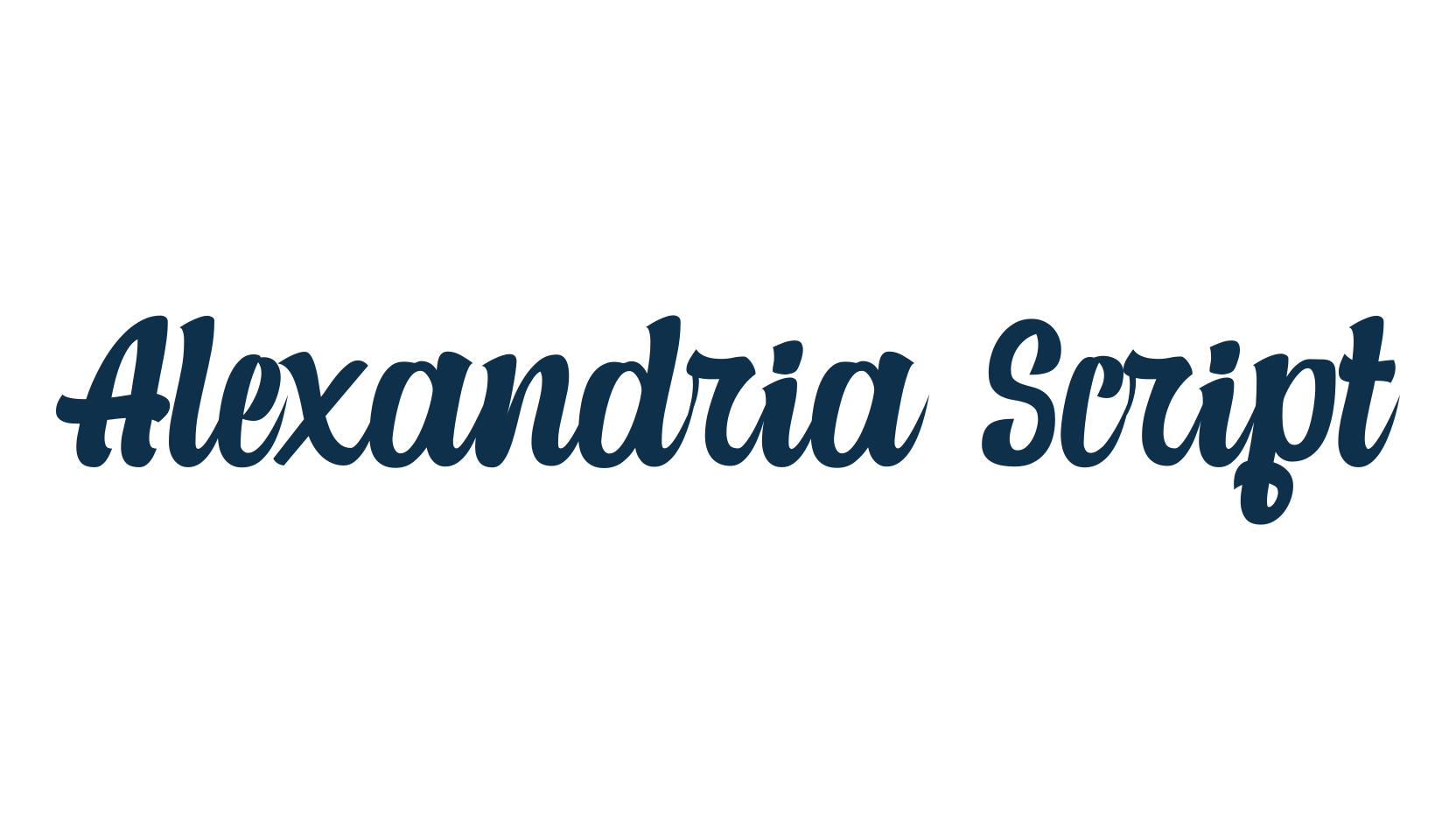 Alexandria Script, fancy various decorative script calligraphy font preview