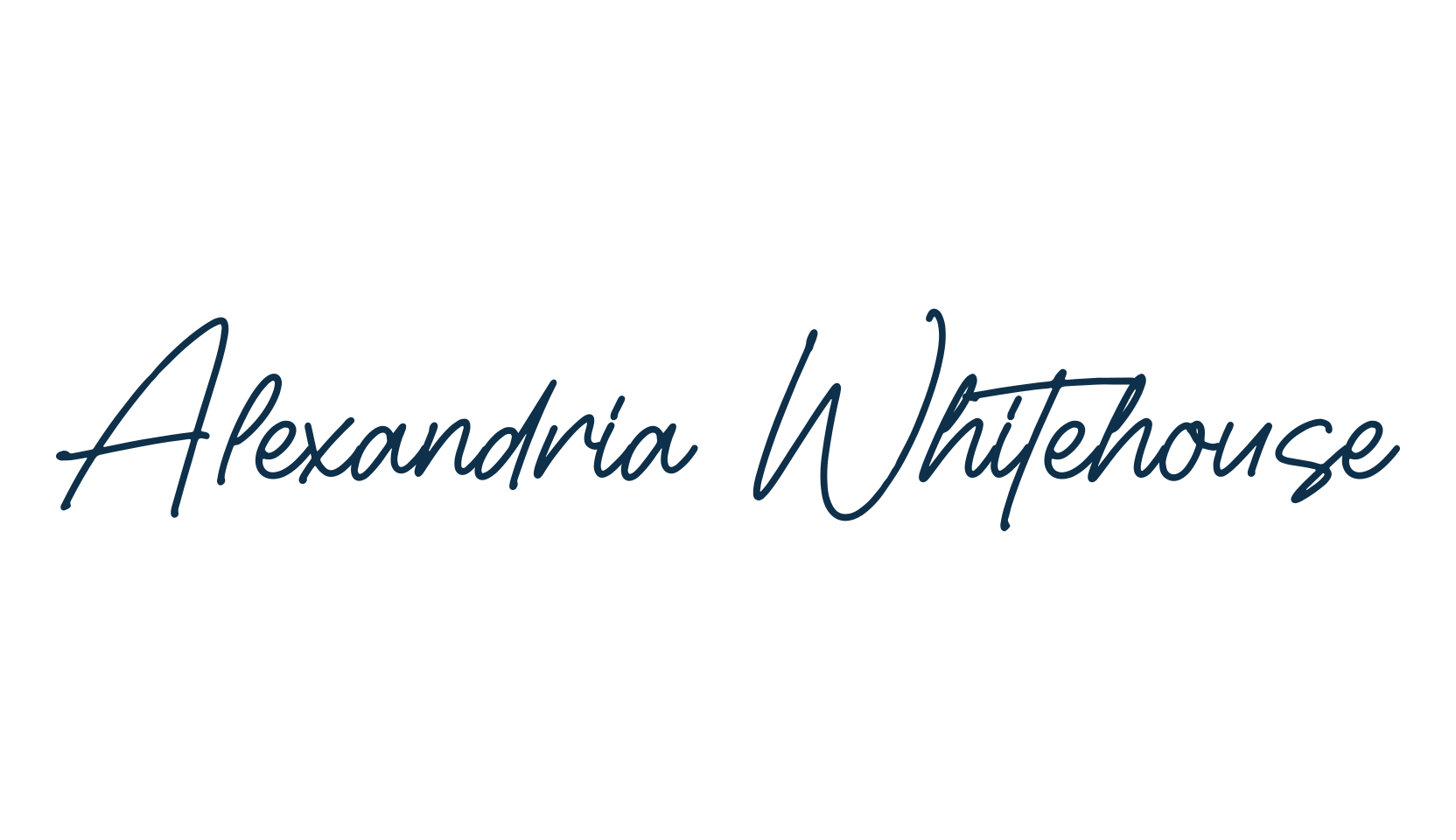 Alexandria Whitehouse, handwriting font preview