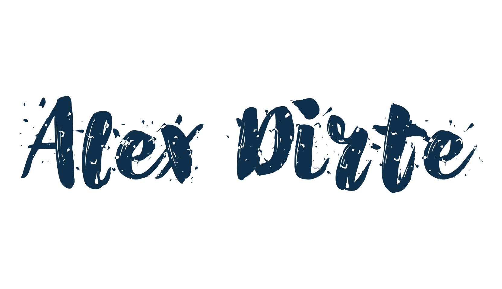 Alex Dirte, trash font preview