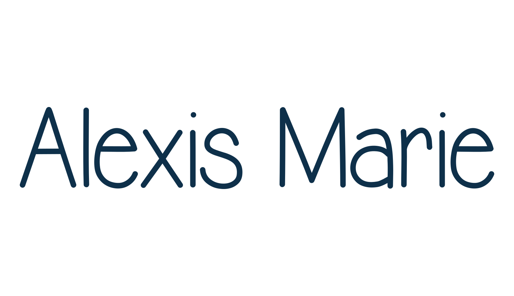 Alexis Marie, handwriting font preview