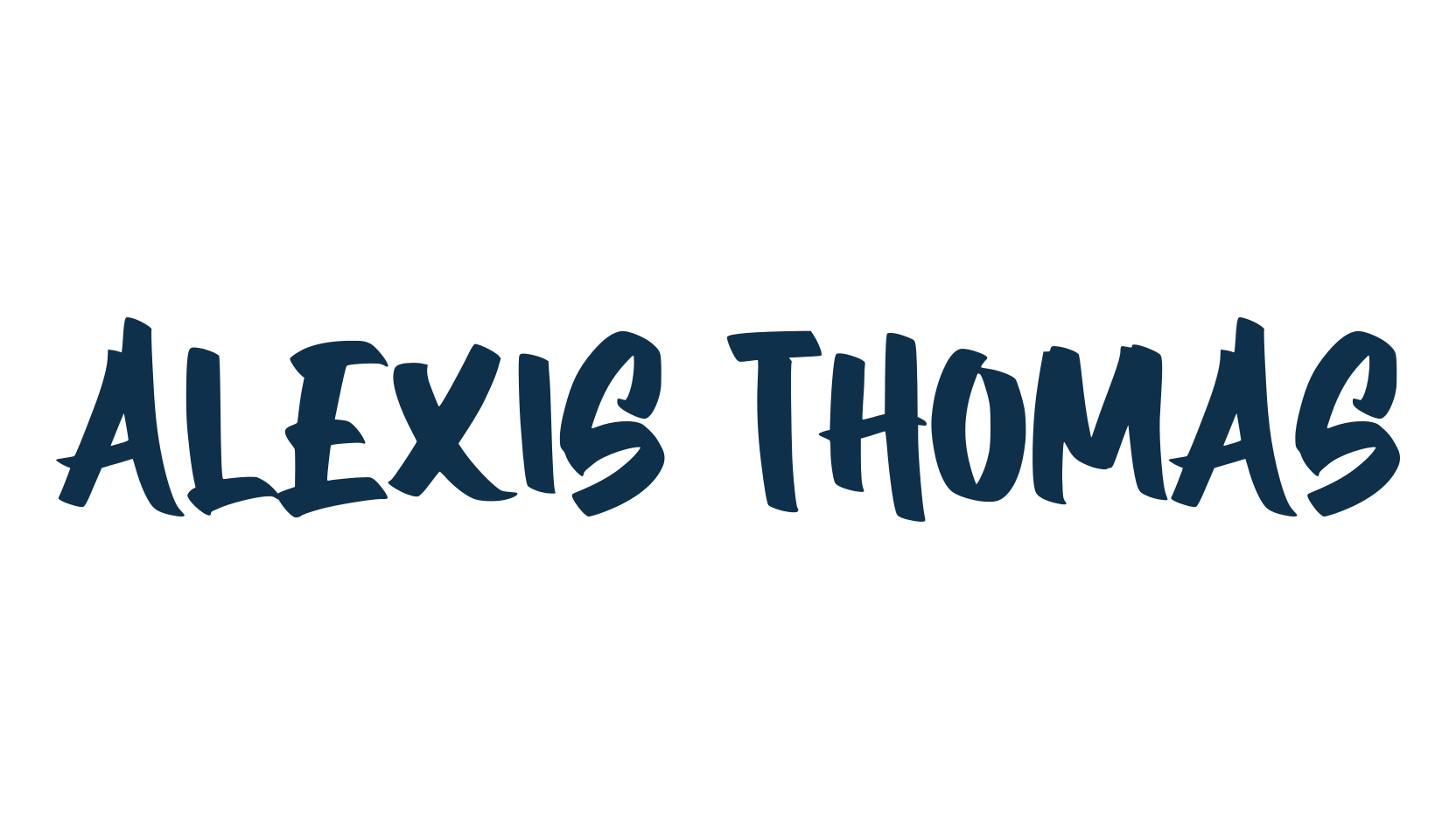 Alexis Thomas, script brush fancy decorative calligraphy font preview