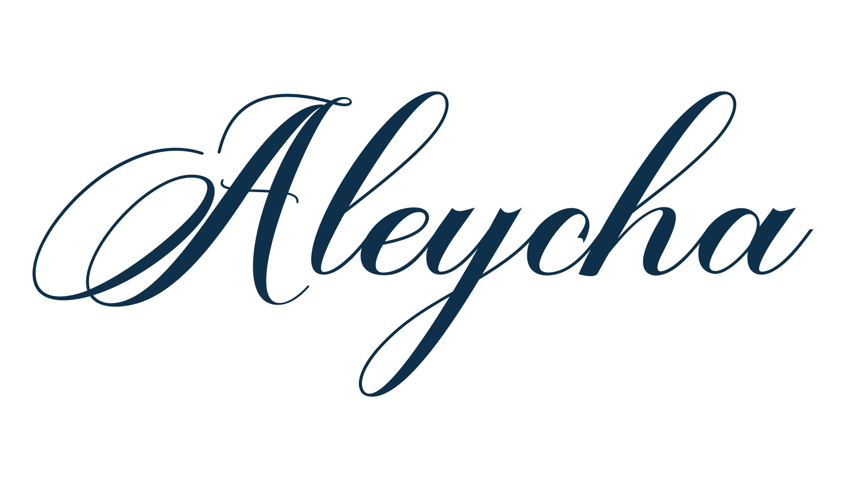 Aleycha, calligraphy font preview