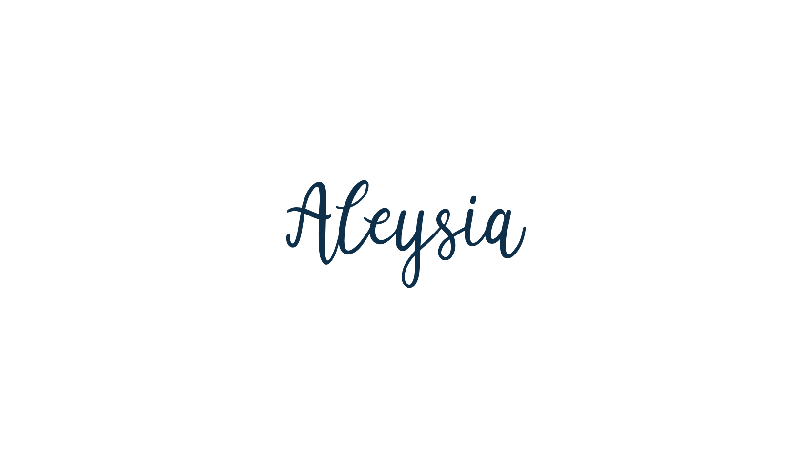 Aleysia, script handwritten fancy decorative calligraphy font preview