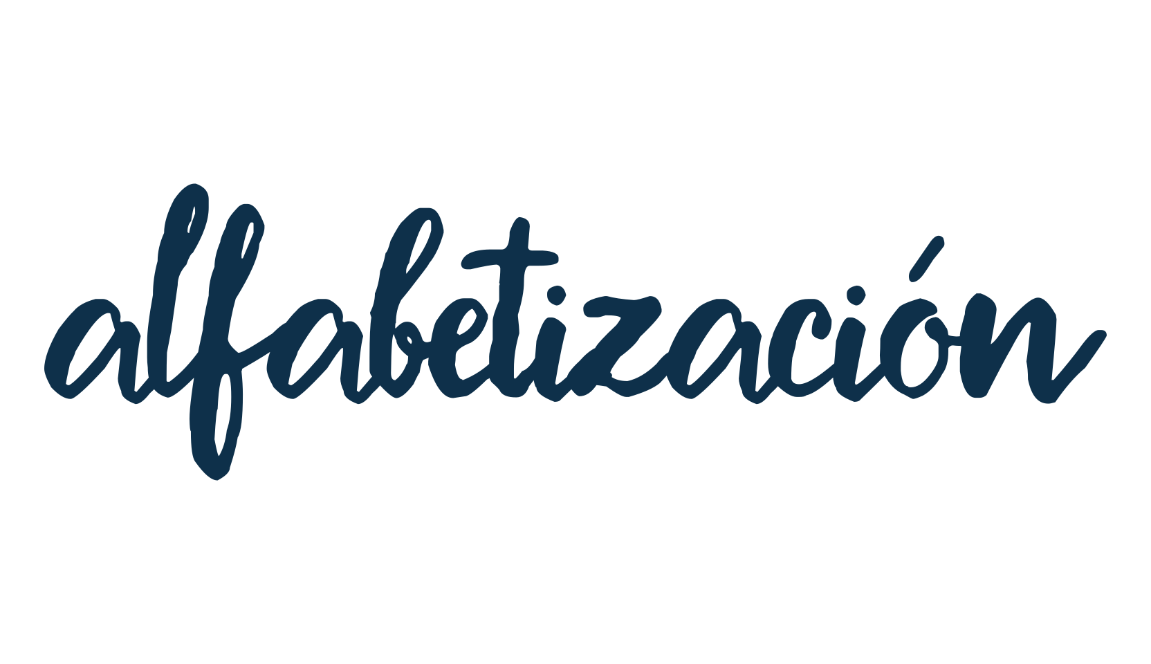 Alfabetización, handwriting font preview