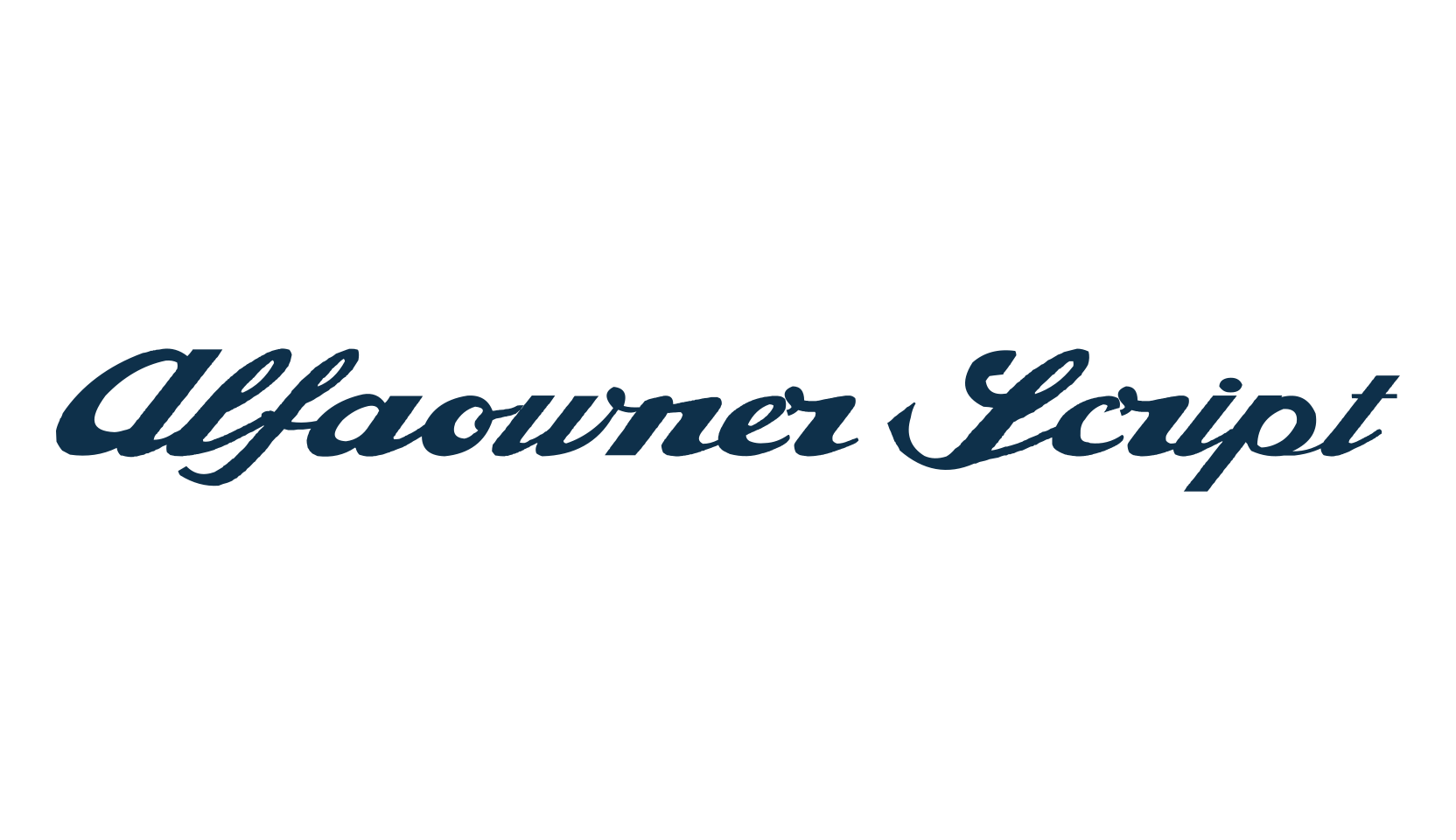 Alfaowner Script, fancy various decorative script calligraphy font preview