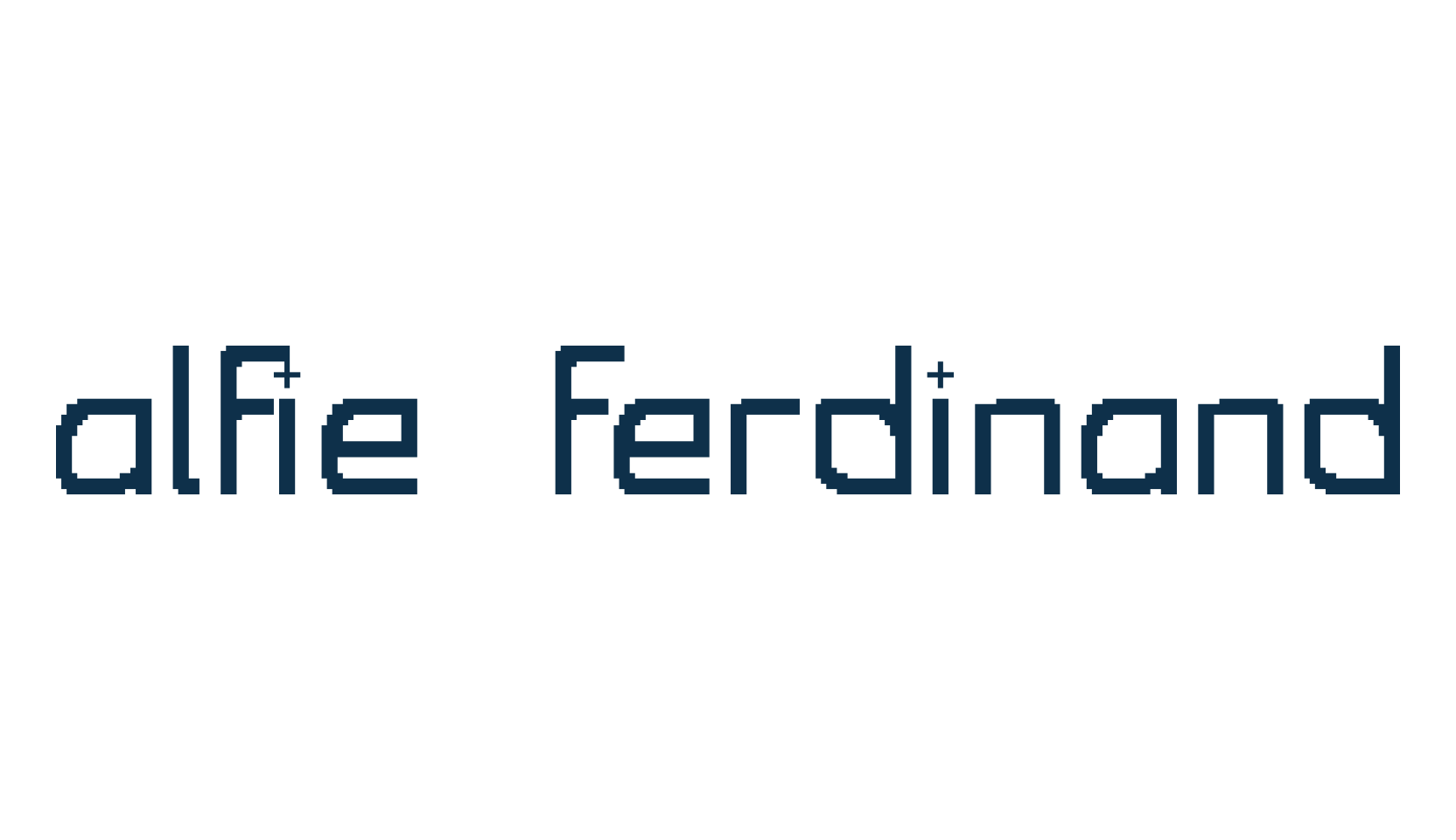 Alfie Ferdinand, various font preview