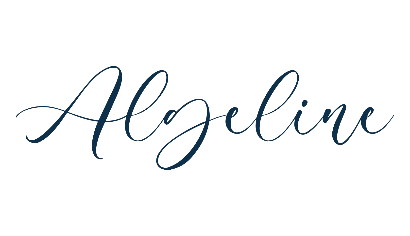 Algeline, calligraphy font preview
