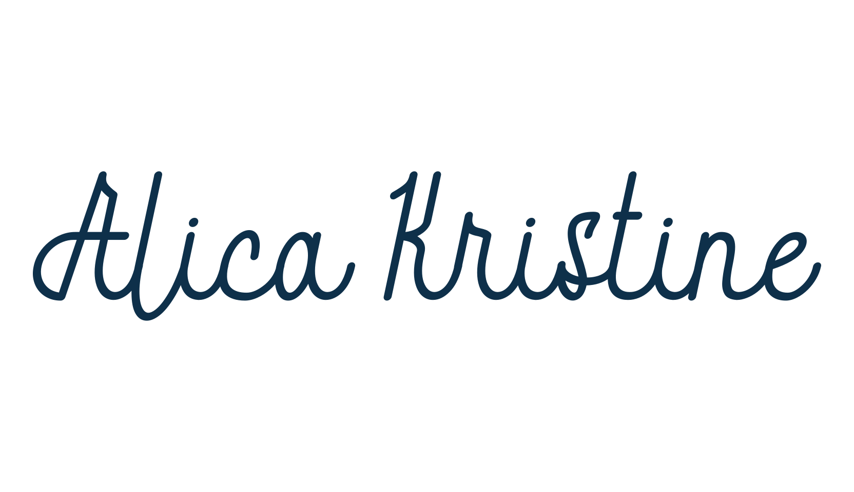 Alica Kristine, fancy decorative font preview