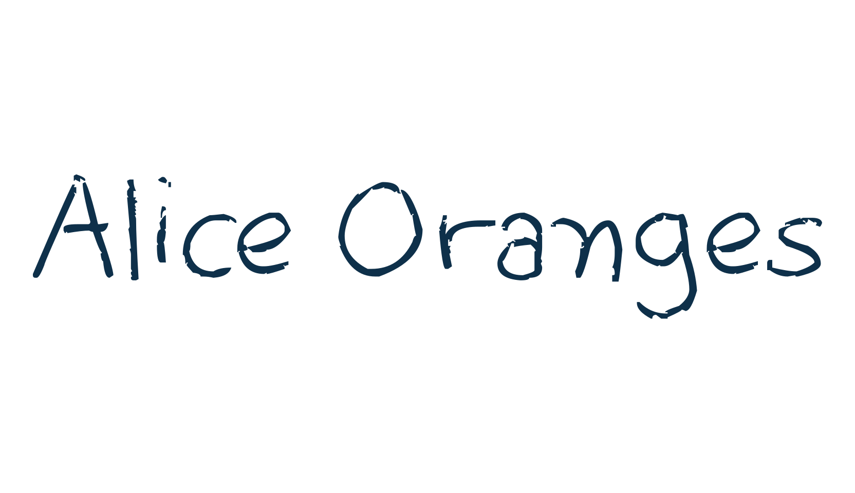 Alice Oranges, script handwritten fancy decorative calligraphy font preview
