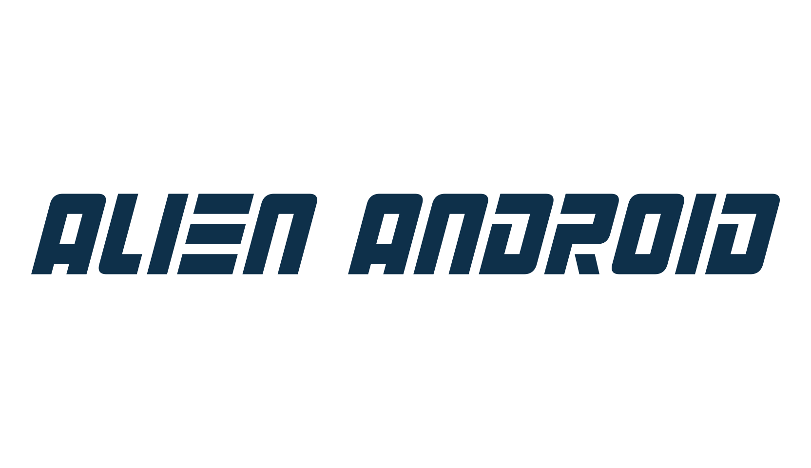 Alien Android, techno sci-fi font preview
