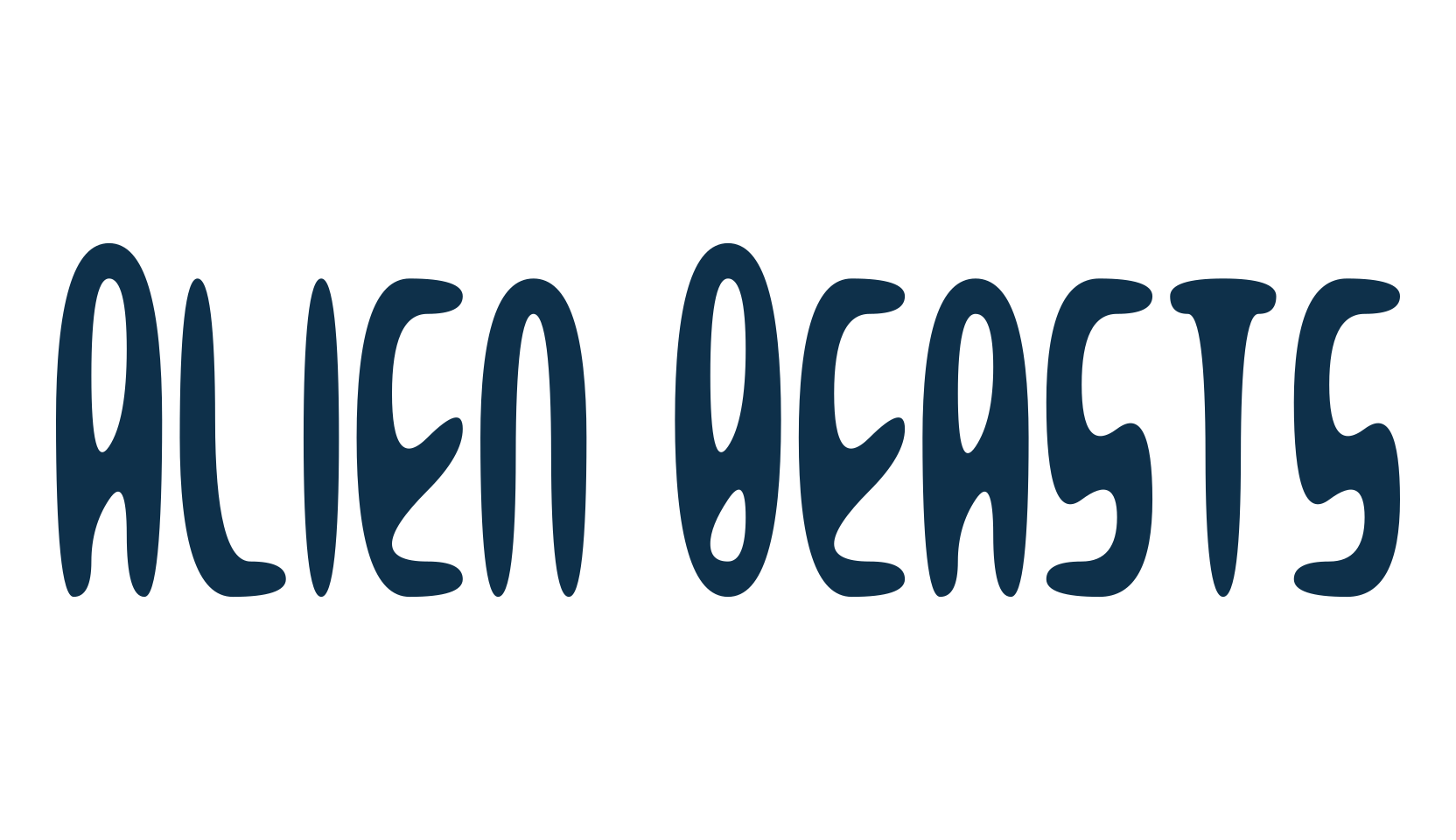 Alien Beasts, techno sci-fi font preview