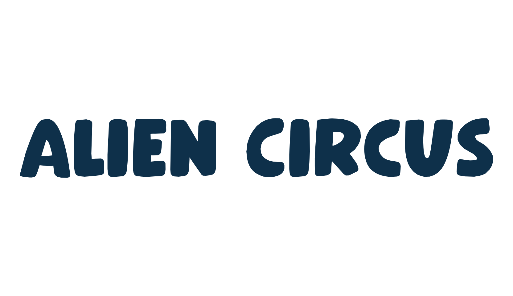Alien Circus, fancy cartoon decorative font preview