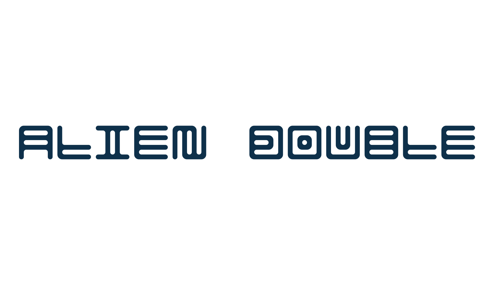 Alien Double, techno sci-fi font preview