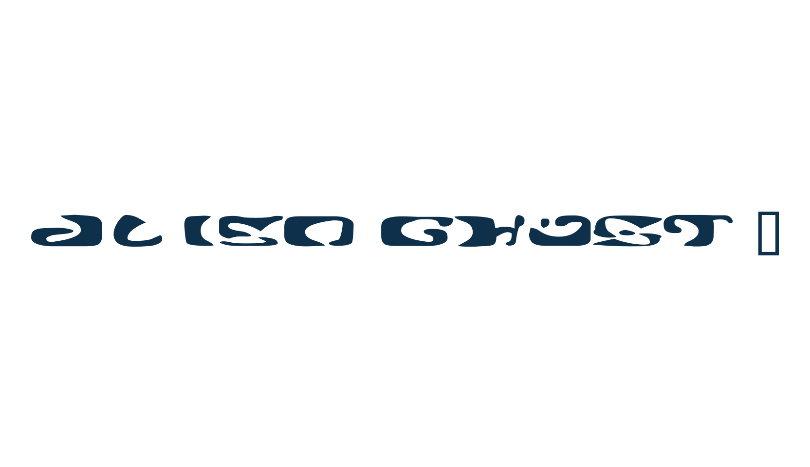 Alien Ghost 2, sci-fi font preview