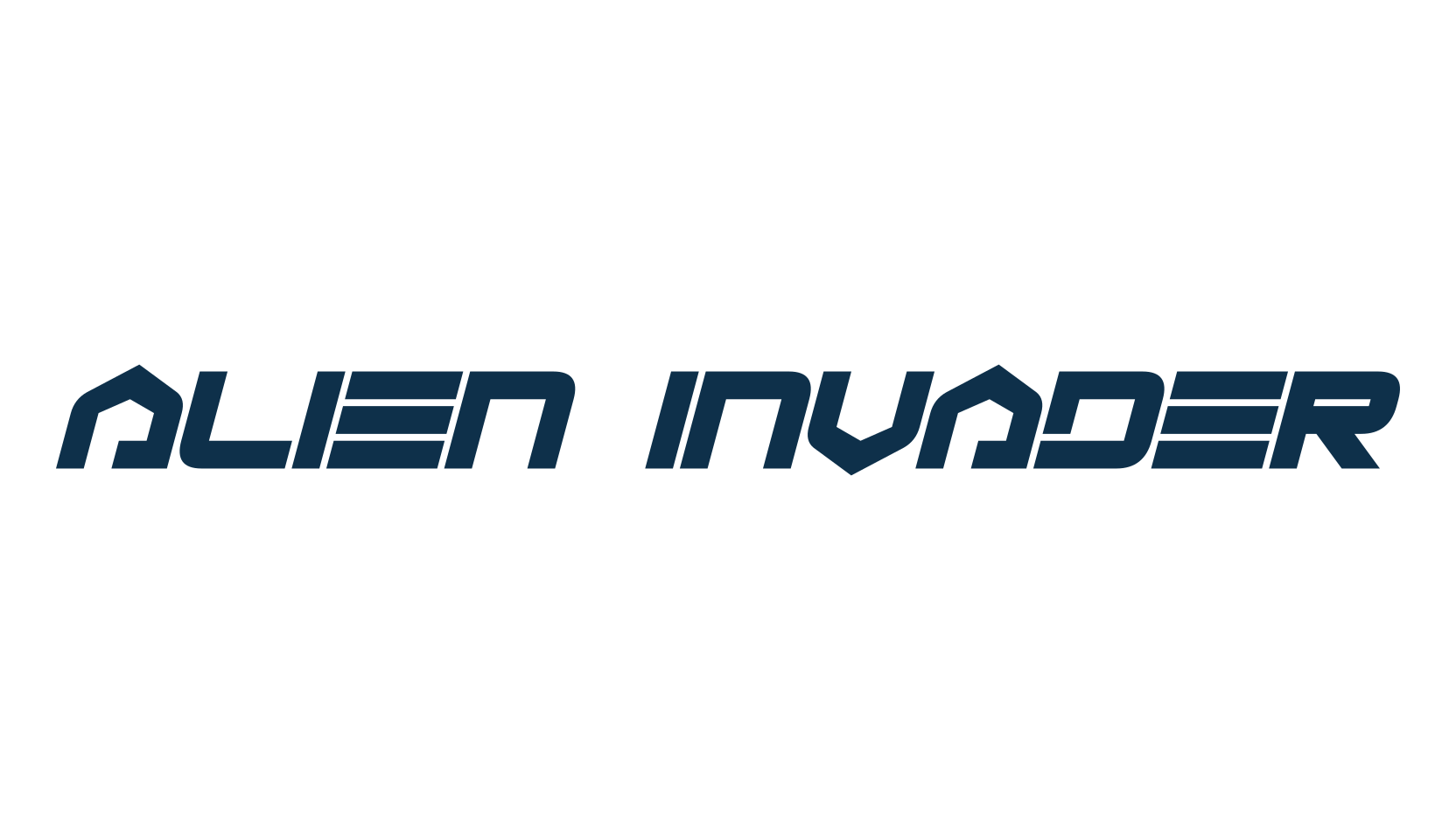 Alien Invader, techno sci-fi font preview