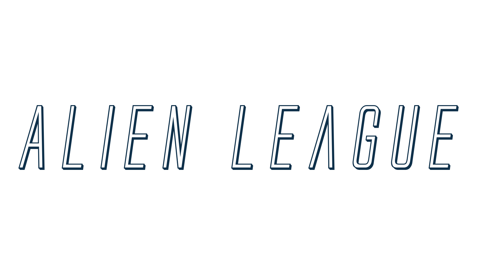 Alien League, techno sci-fi font preview