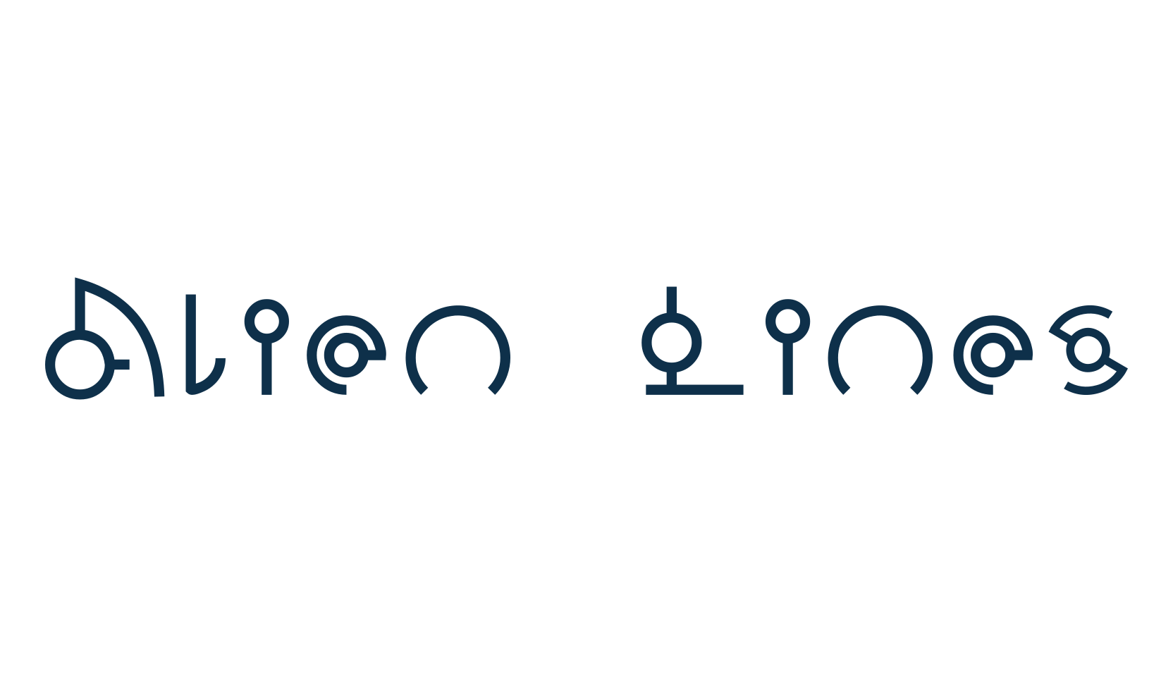 Alien Lines, techno sci-fi font preview