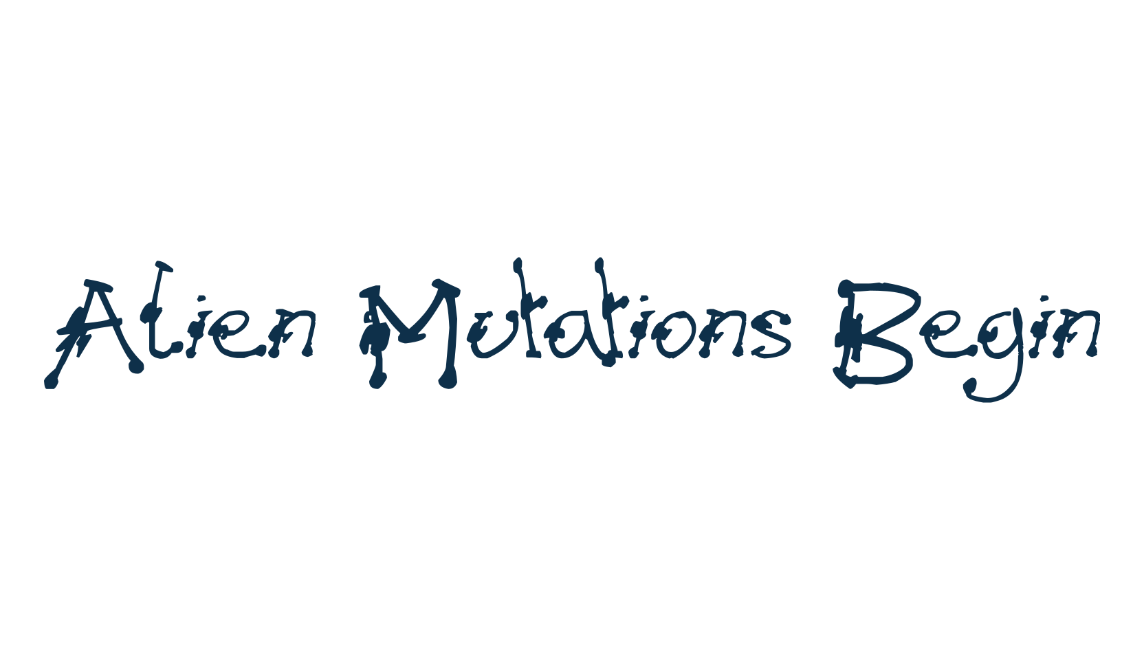 Alien Mutations Begin, fancy cartoon decorative comic font preview