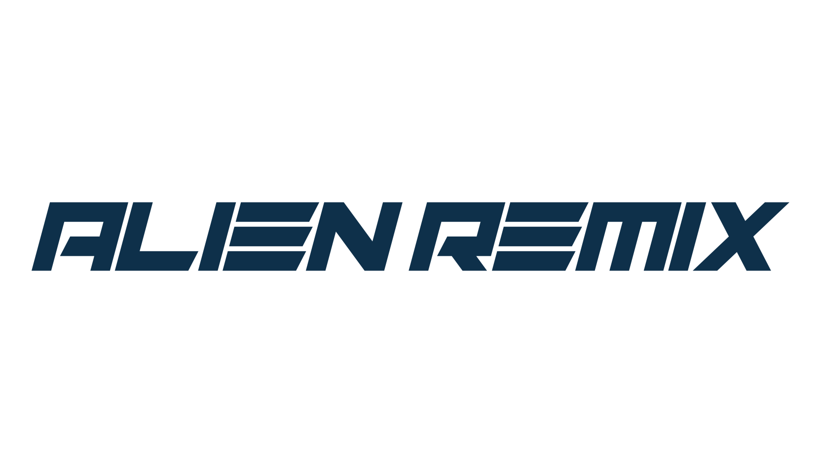 Alien Remix, techno square sci-fi font preview
