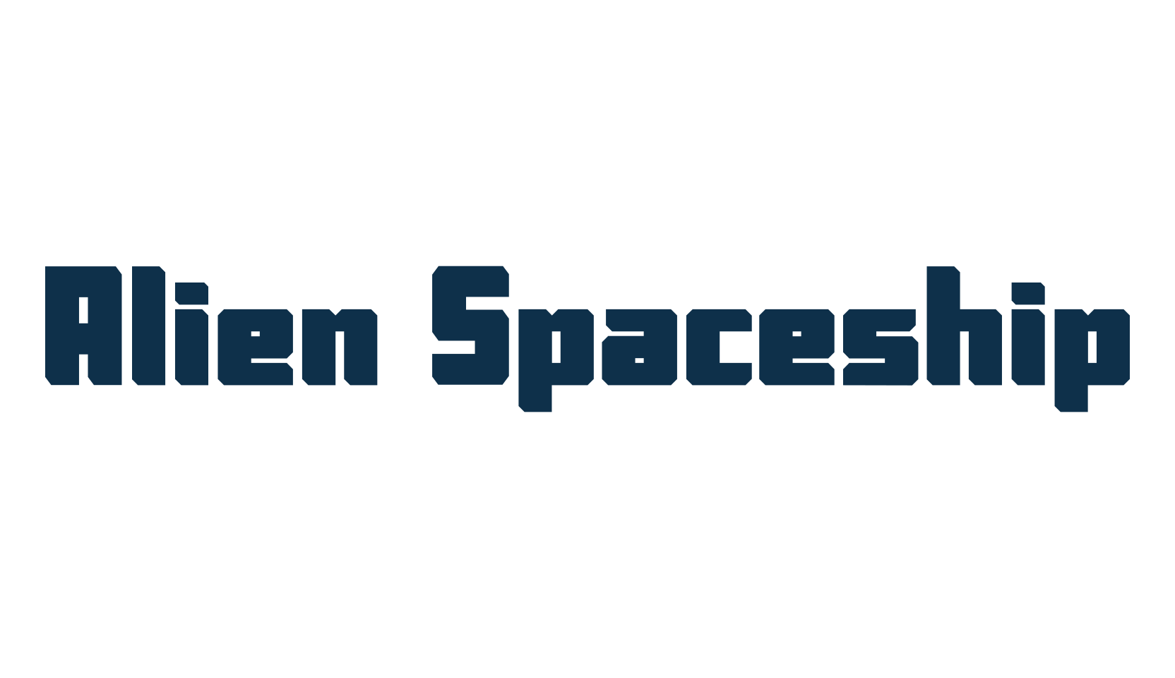 Alien Spaceship, techno sci-fi font preview