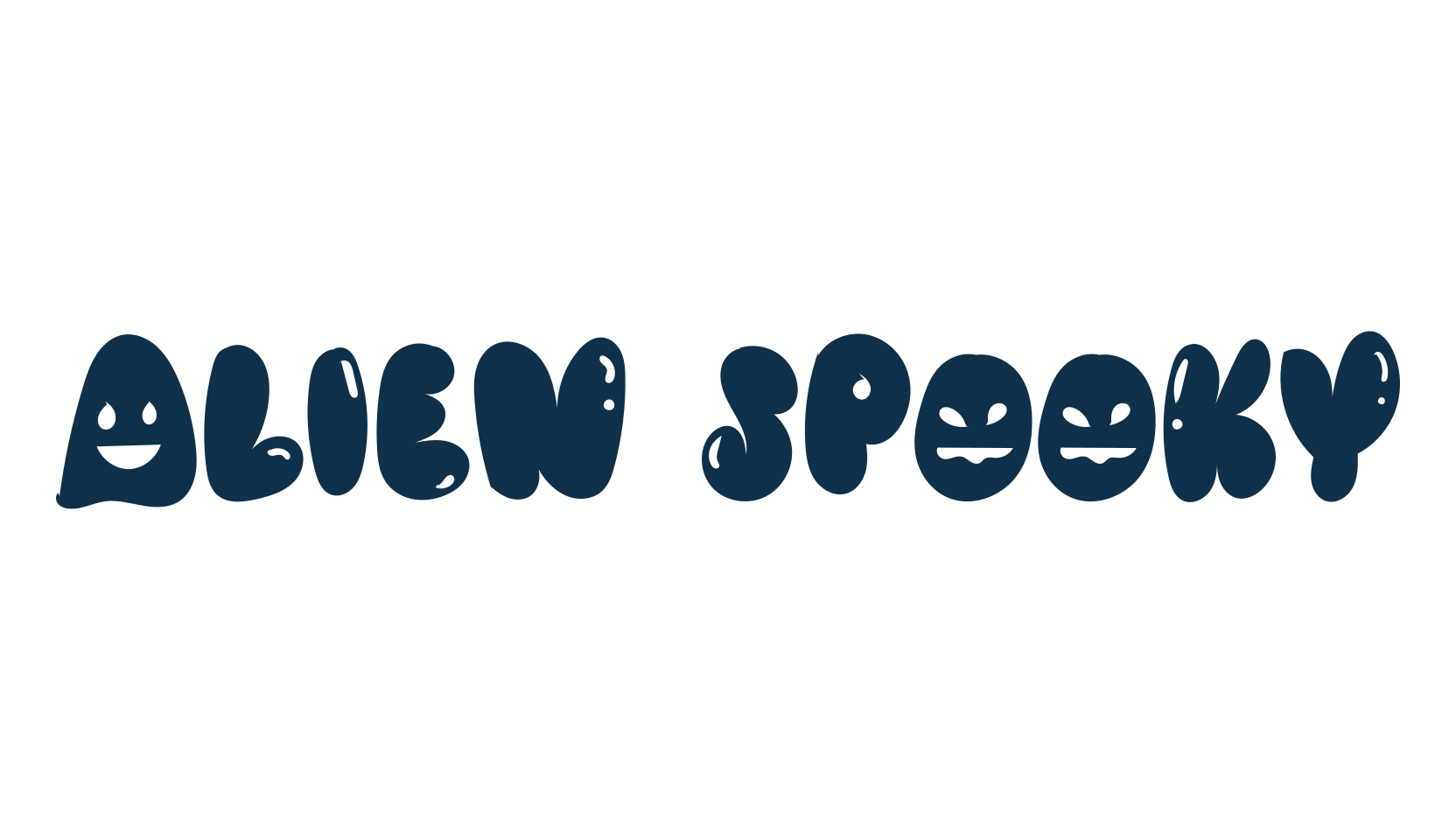 Alien Spooky, display market font preview