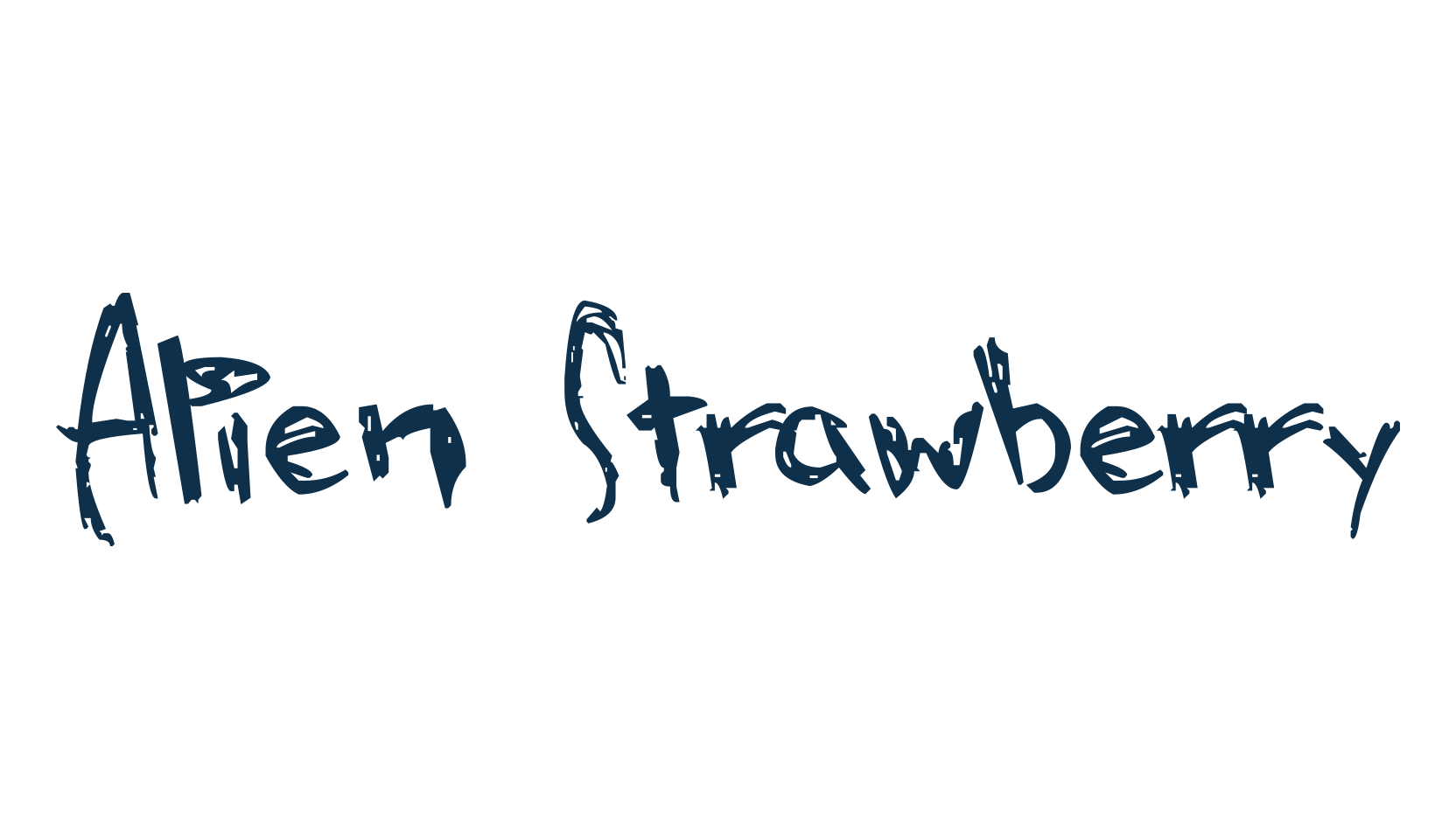 Alien Strawberry, trash font preview