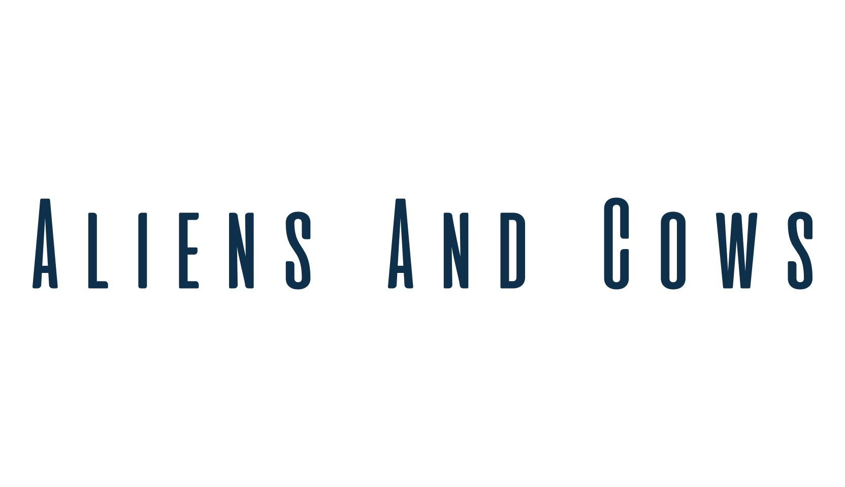 Aliens And Cows, sans serif font preview