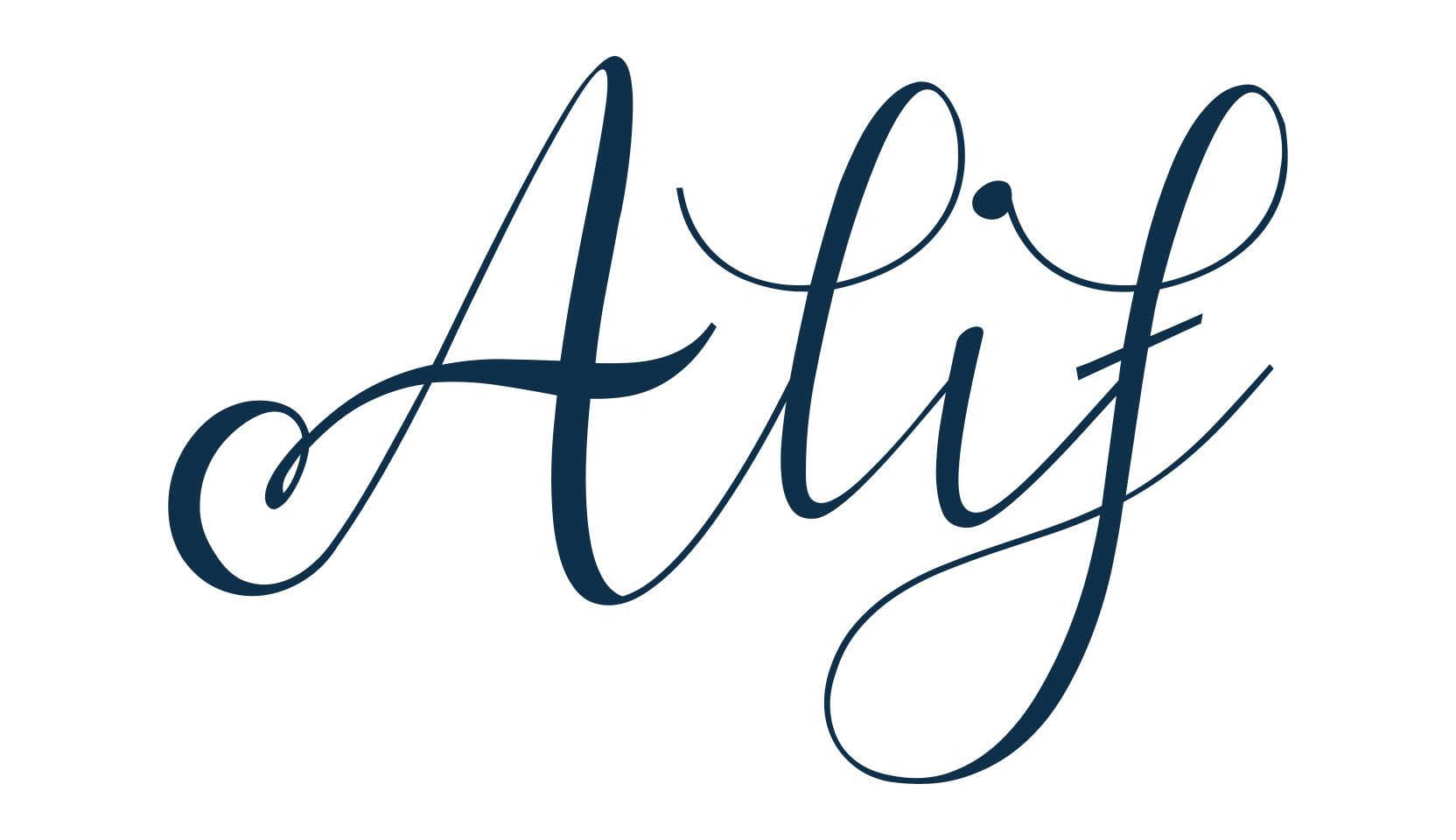 Alif, calligraphy font preview