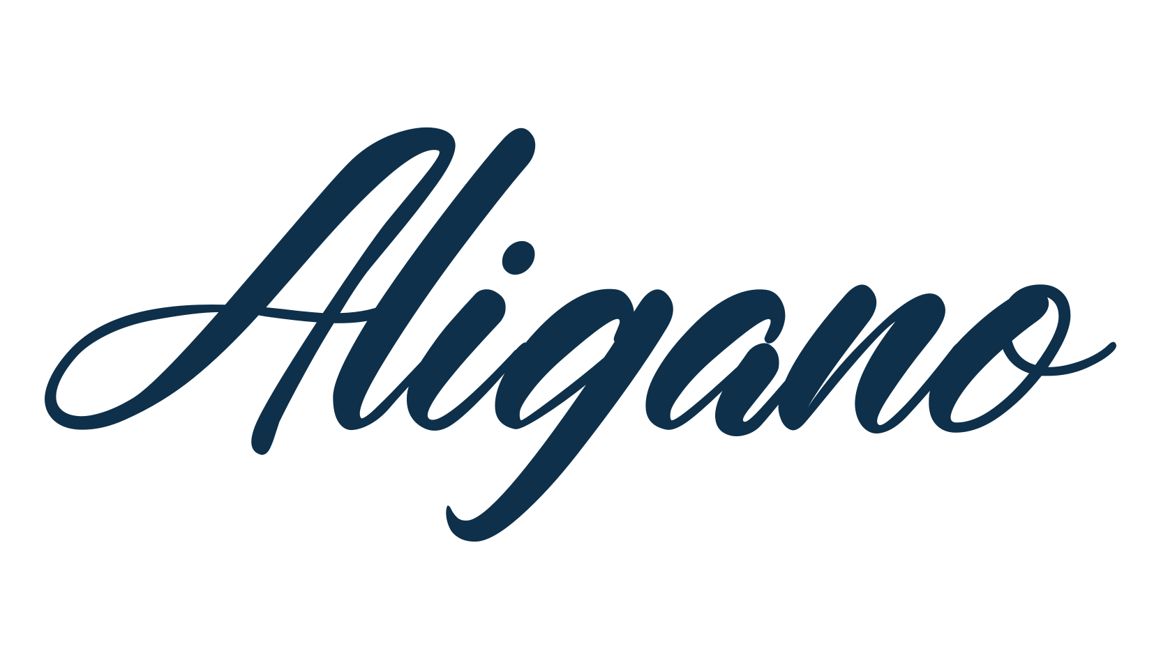 Aligano, calligraphy font preview