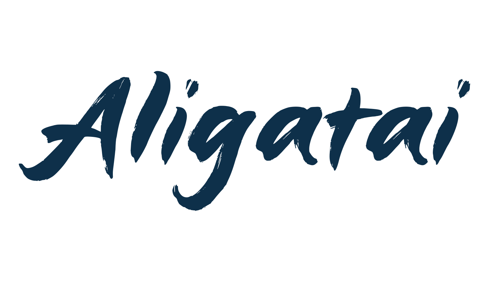 Aligatai, script brush fancy decorative calligraphy font preview