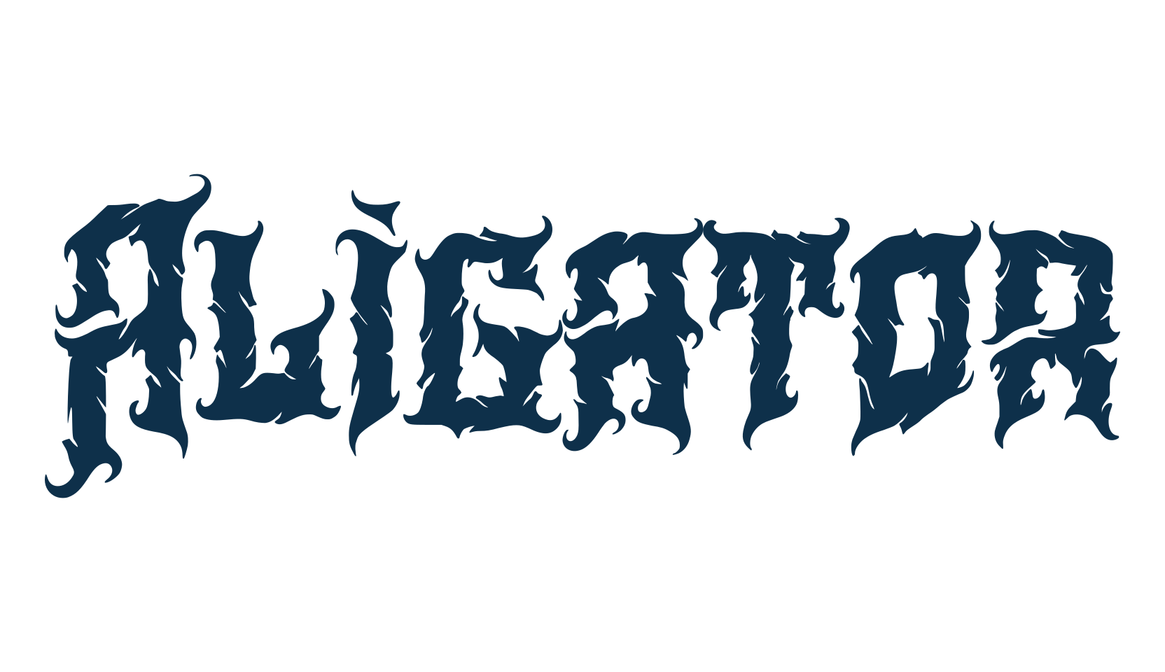 Aligator, modern font preview