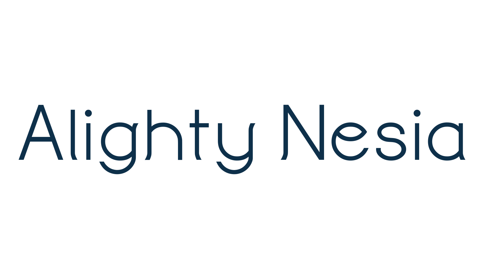 Alighty Nesia, basic sans serif font preview
