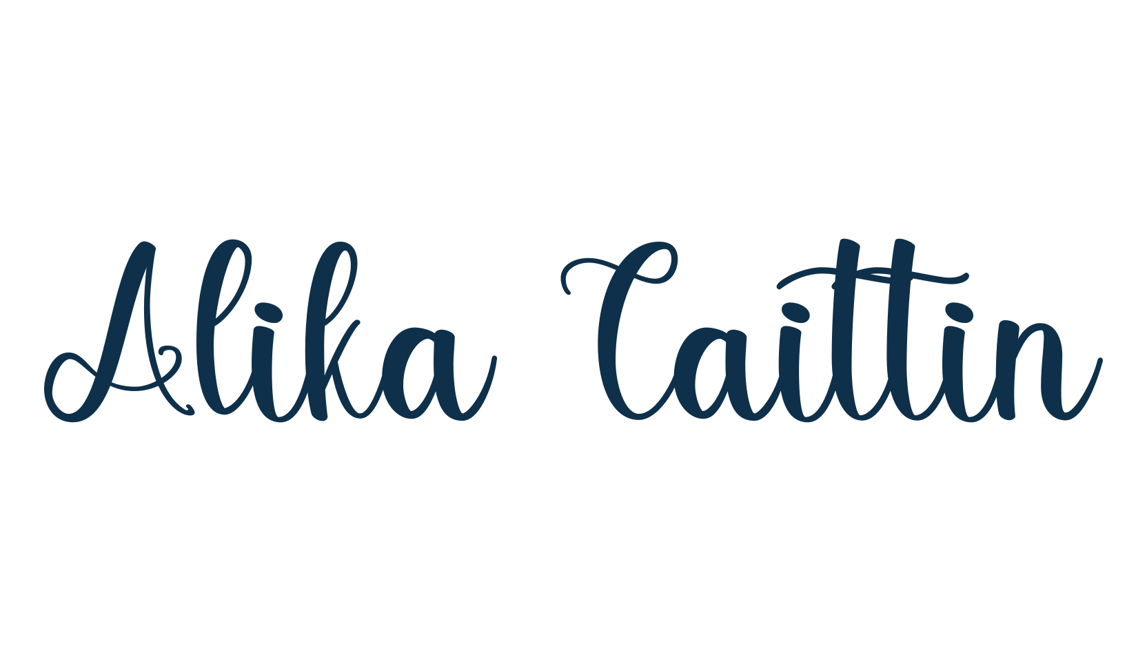 Alika Caittin, calligraphy font preview